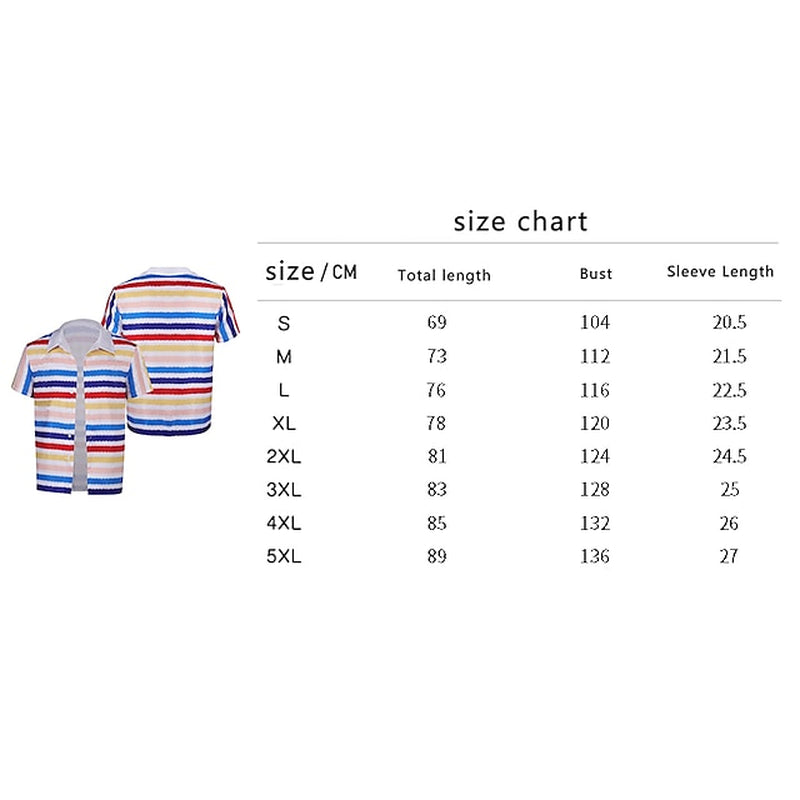 Allen Doll Hawaiian Shirt Alan Shirt Cosplay Costume Men'S Women'S Movie Retro Vintage Hot Pink Sports Set Rainbow Beach Set