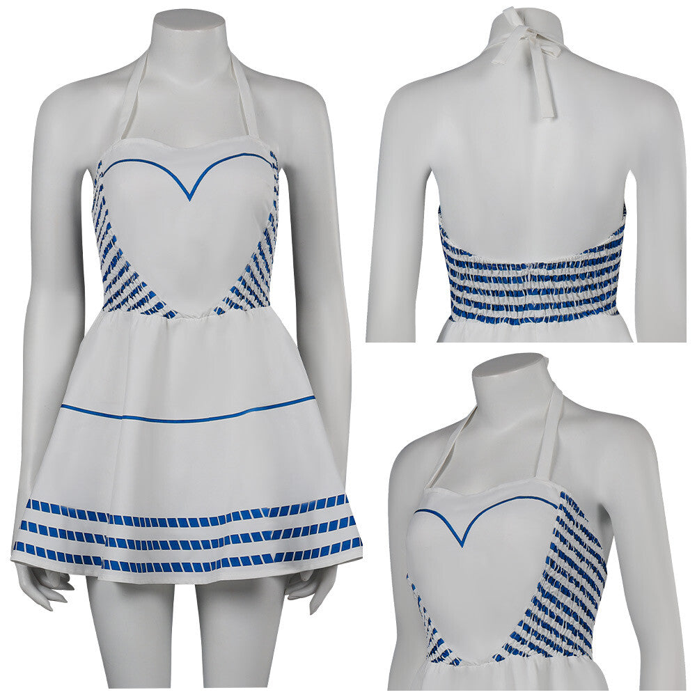 2023 Movie Barrbiei Margot Robbie Halloween Cosplay Womens Dress Fancy Outfit AU