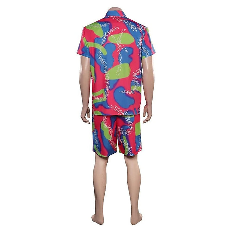 Allen Doll Hawaiian Shirt Alan Shirt Cosplay Costume Men'S Women'S Movie Retro Vintage Hot Pink Sports Set Rainbow Beach Set