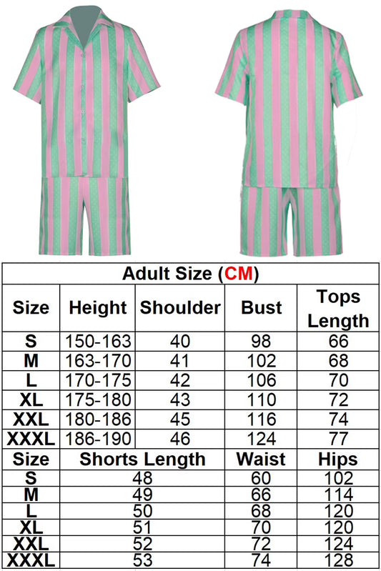 Ken Cosplay Fantasy 2023 Movie Barbei Disguise Costume Summer Shirt Beach Clothing Adult Men Cosplay Outfit Male Halloween Cloth