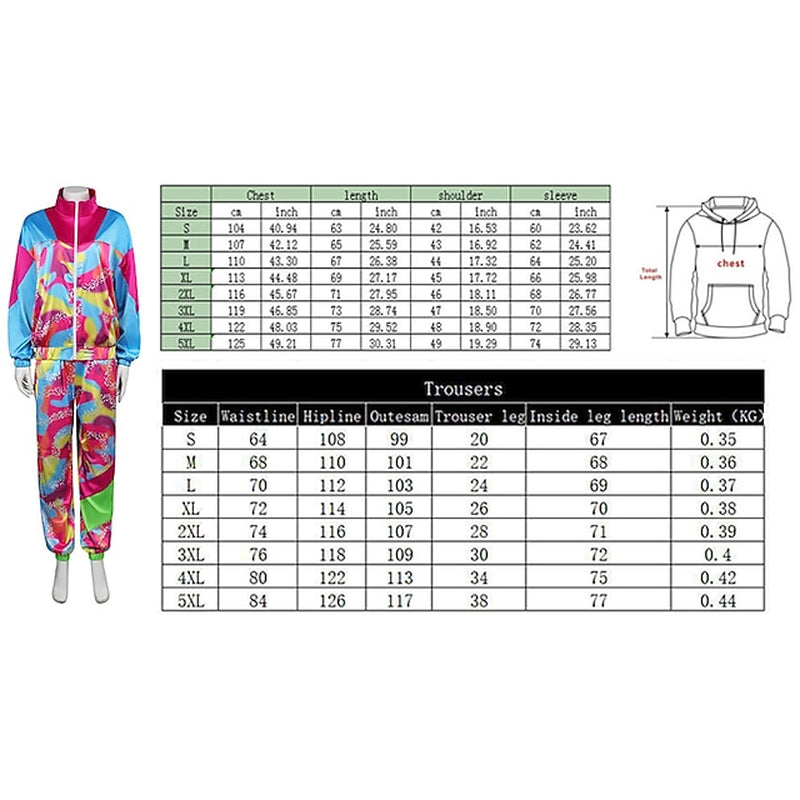 Allen Doll Hawaiian Shirt Alan Shirt Cosplay Costume Men'S Women'S Movie Retro Vintage Hot Pink Sports Set Rainbow Beach Set